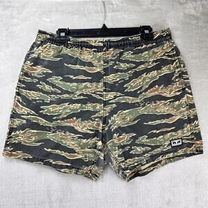 Obey Tiger Stripe Camo Shorts Mens Medium Ripstop Camouflage 6” Inseam